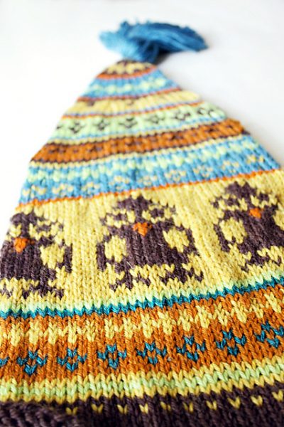 knit owl hat